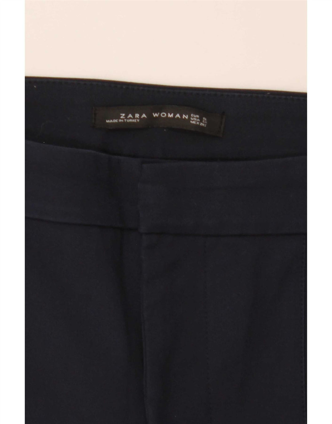 Zara Womens Bootcut Chino Trousers Small W29 L26 Navy Blue