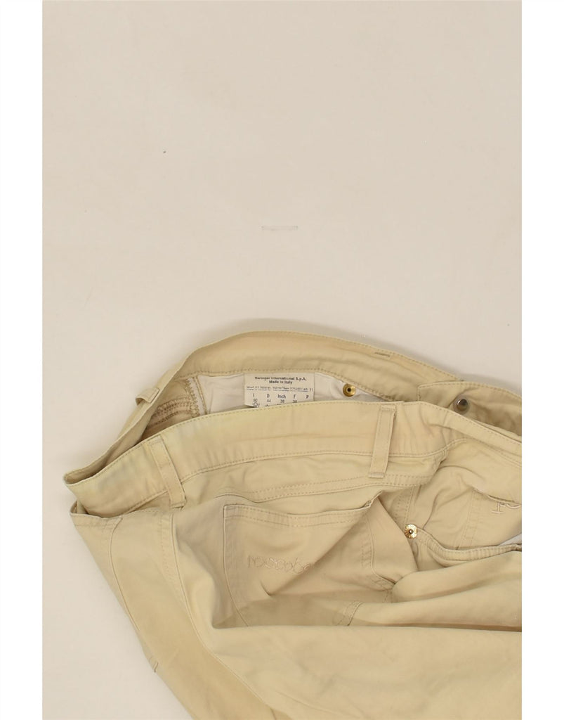 ROCCOBAROCCO Womens Straight Casual Trousers W36 L29 Beige Cotton | Vintage Roccobarocco | Thrift | Second-Hand Roccobarocco | Used Clothing | Messina Hembry 