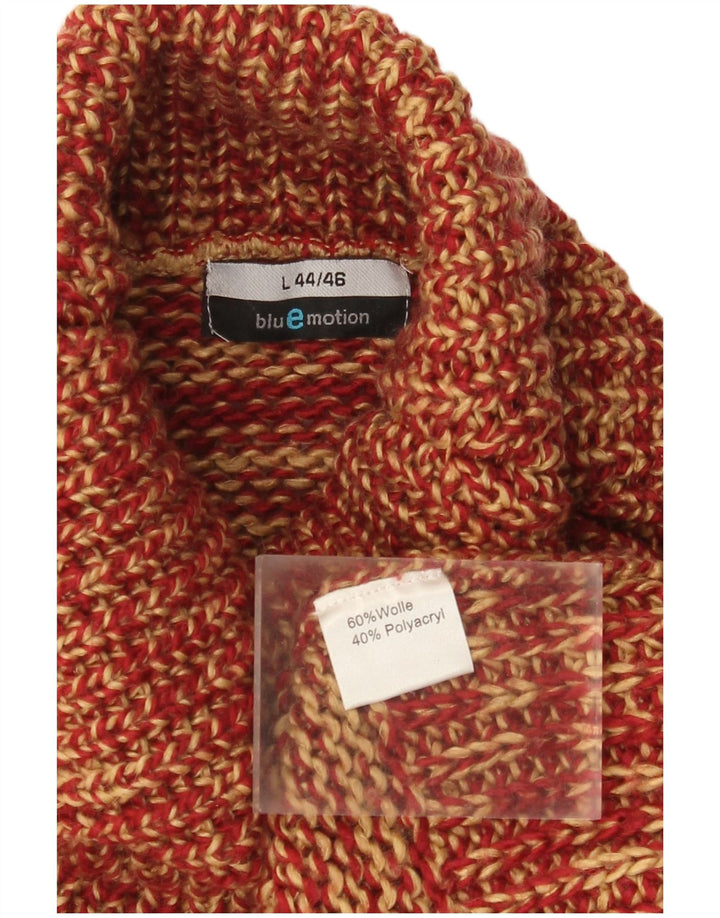 Blue Motion Womens Roll Neck Jumper Sweater UK 16 Large Red Flecked