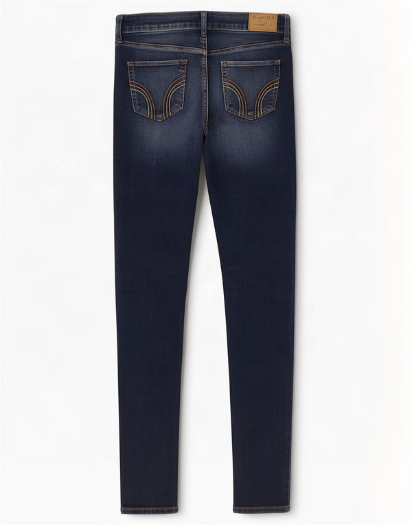 Hollister Womens Distressed Skinny Jeans US 3 XS W26 L31 Blue Cotton