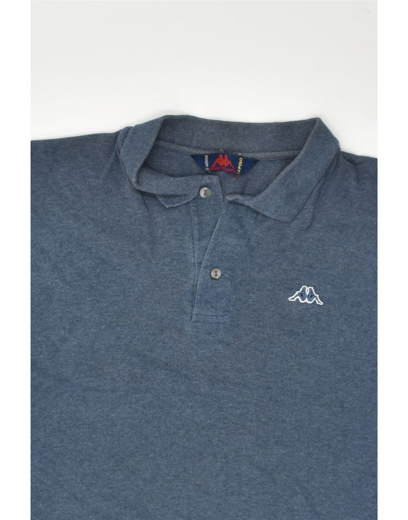 KAPPA Mens Polo Shirt Medium Navy Blue Cotton | Vintage Kappa | Thrift | Second-Hand Kappa | Used Clothing | Messina Hembry 
