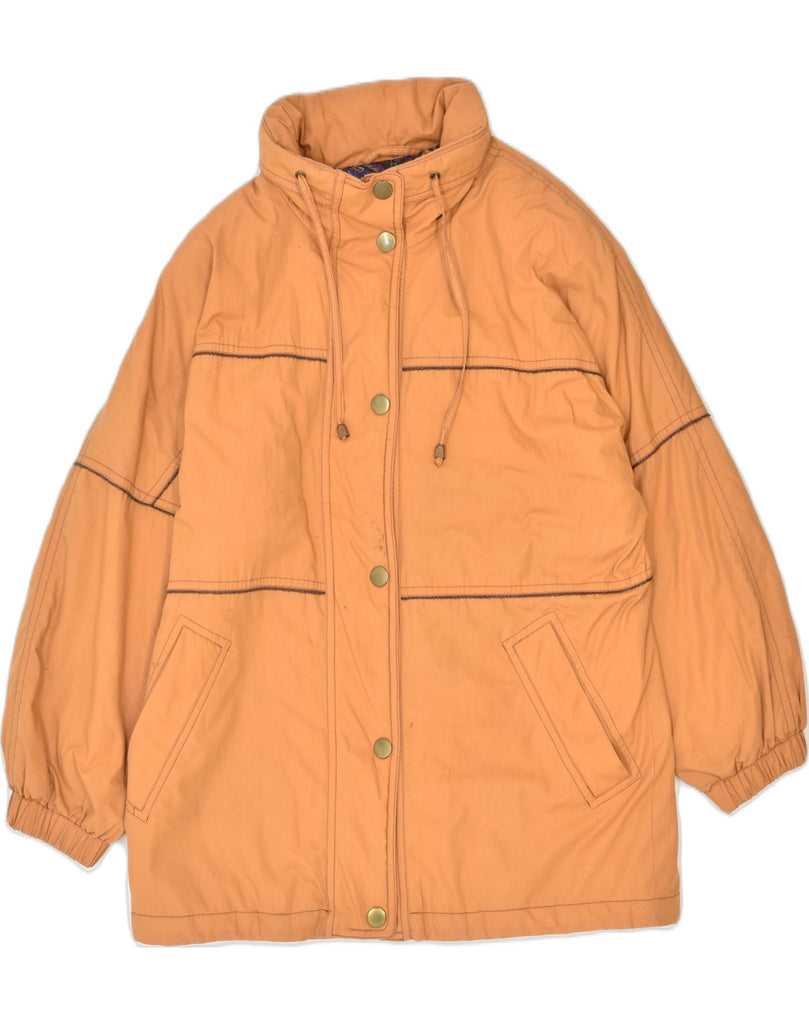 VINTAGE Womens Hooded Windbreaker Coat UK 10 Small Orange Polyester | Vintage Vintage | Thrift | Second-Hand Vintage | Used Clothing | Messina Hembry 