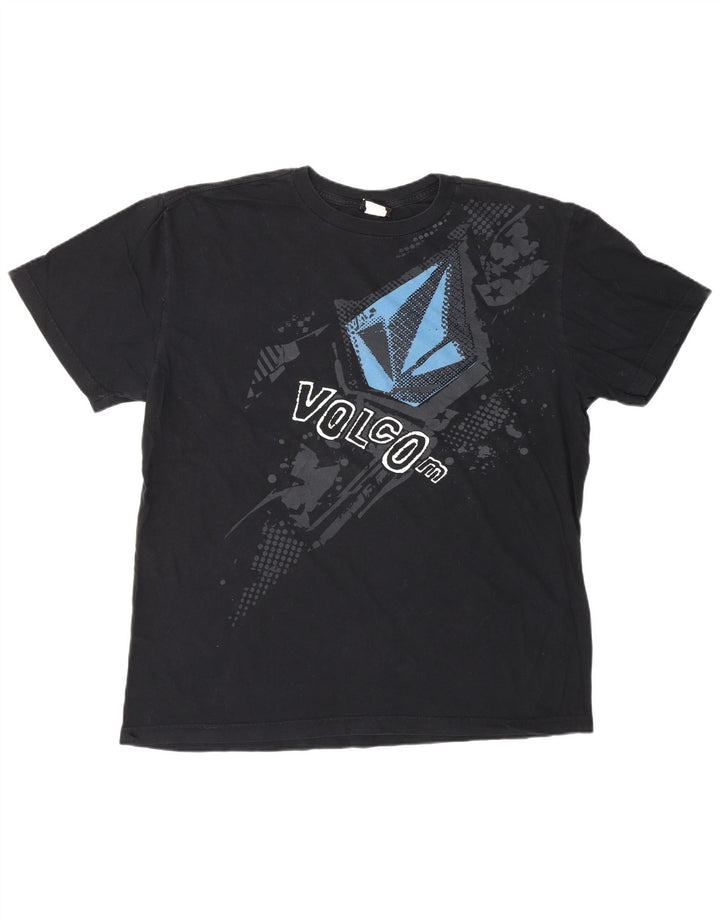 VOLCOM Mens Graphic T-Shirt Top XL Black Cotton
