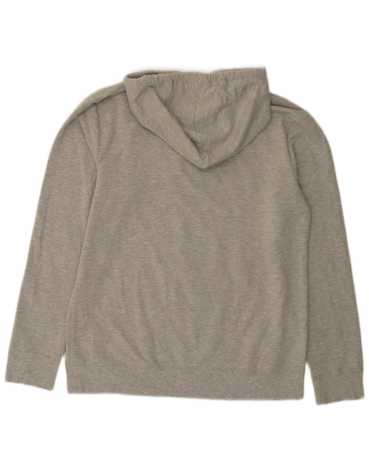 Calvin Klein Mens Graphic Hoodie Jumper Medium Grey Flecked Cotton