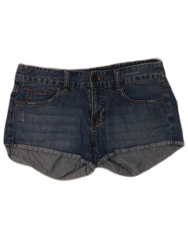 Billabong Womens Distressed Denim Shorts W28 Medium Blue Cotton