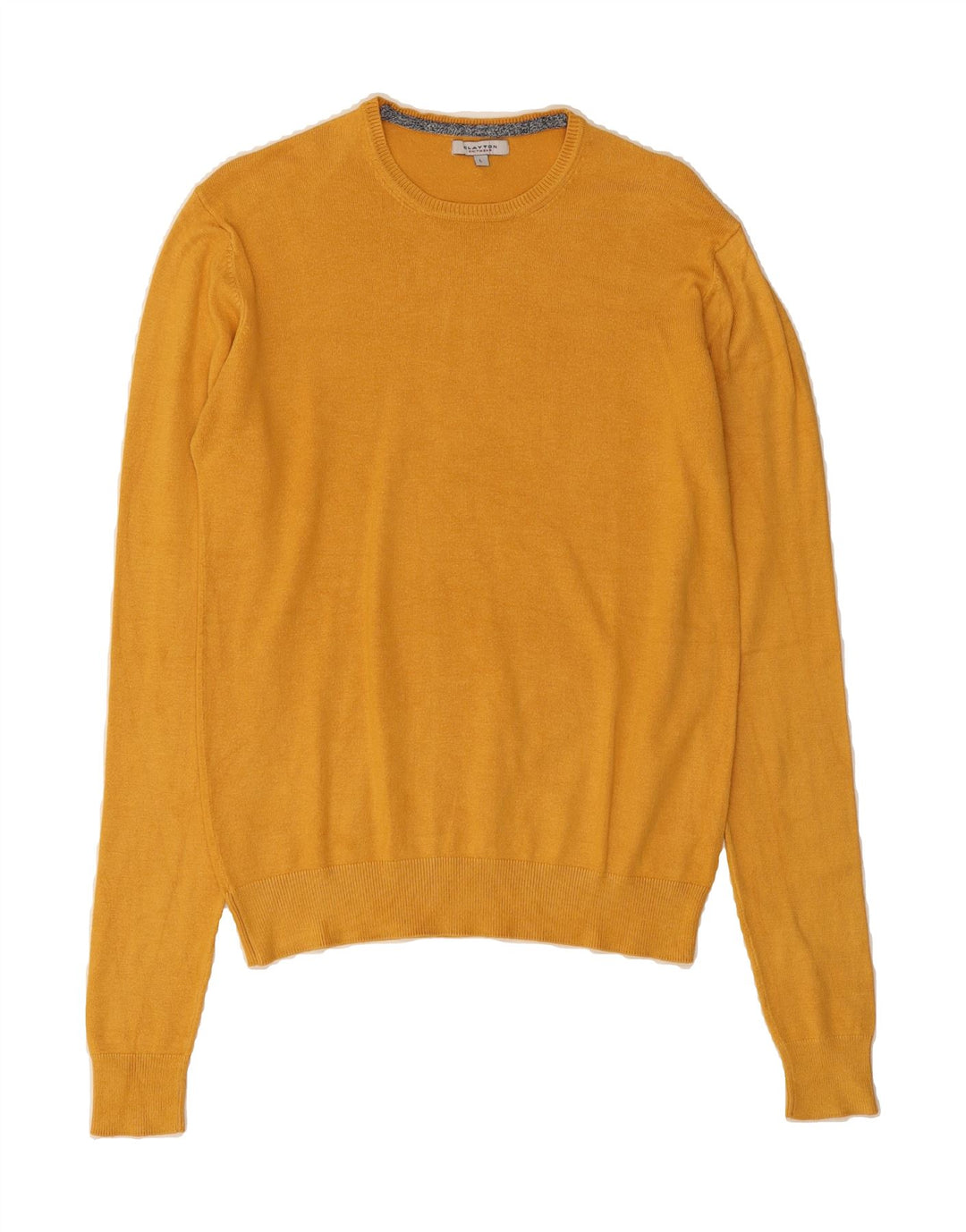 CLAYTON Womens Crew Neck Jumper Sweater UK 16 Large Yellow Vintage Clayton and Second-Hand Clayton from Messina Hembry 