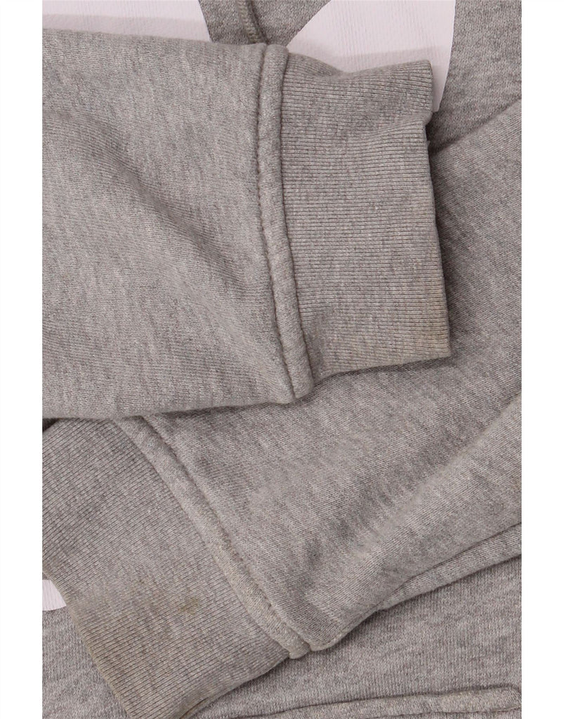 ADIDAS Womens Graphic Hoodie Jumper UK 10 Small  Grey Vintage Adidas and Second-Hand Adidas from Messina Hembry 