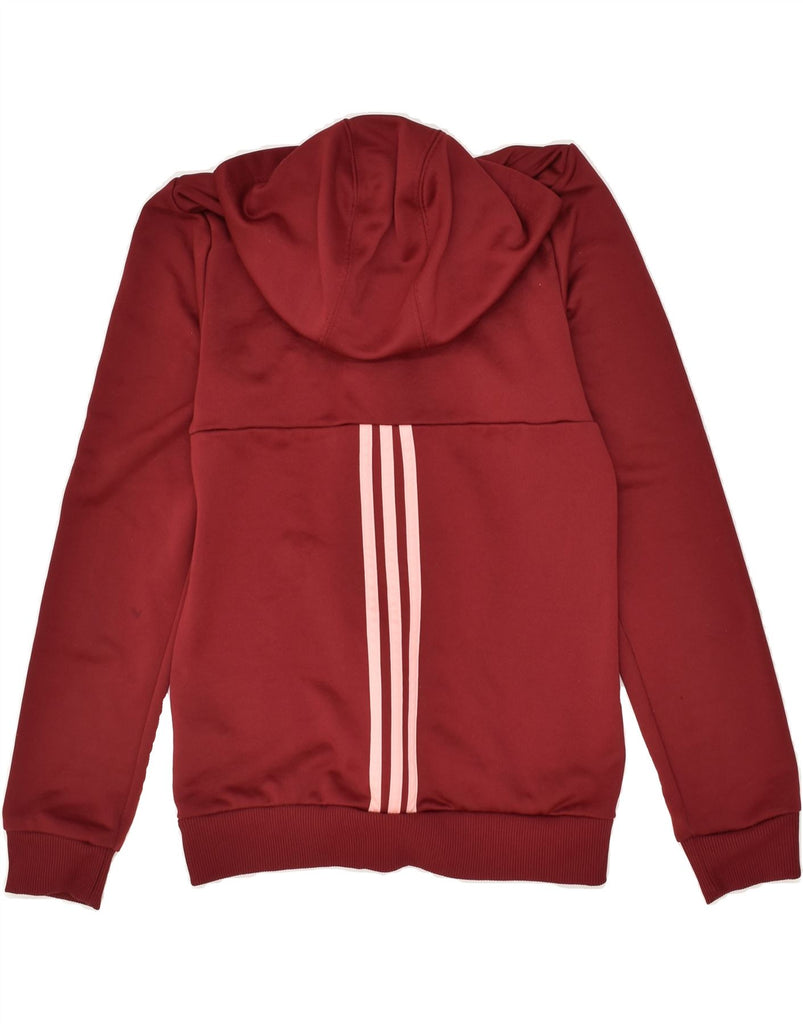 ADIDAS Boys Zip Hoodie Sweater 14-15 Years  Red Polyester | Vintage Adidas | Thrift | Second-Hand Adidas | Used Clothing | Messina Hembry 