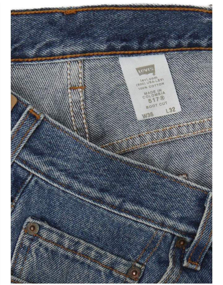 Levi's Mens 517 Bootcut Jeans W36 L32 Blue Cotton