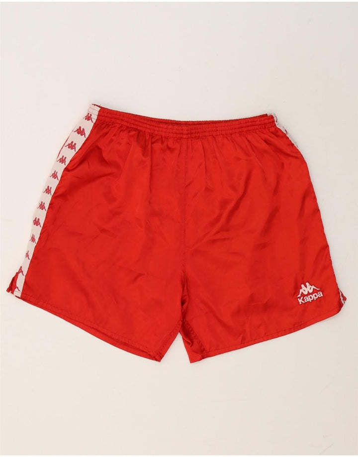 Kappa Mens Graphic Sport Shorts XL  Red Colourblock Polyester
