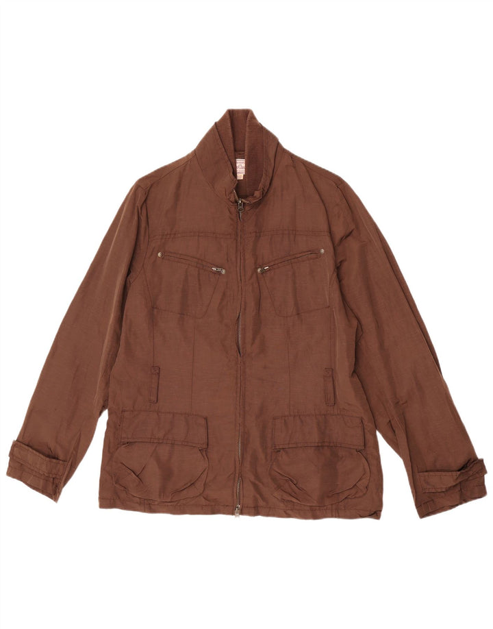 Marlboro Classics Womens Utility Jacket EU 44 XL Brown Linen