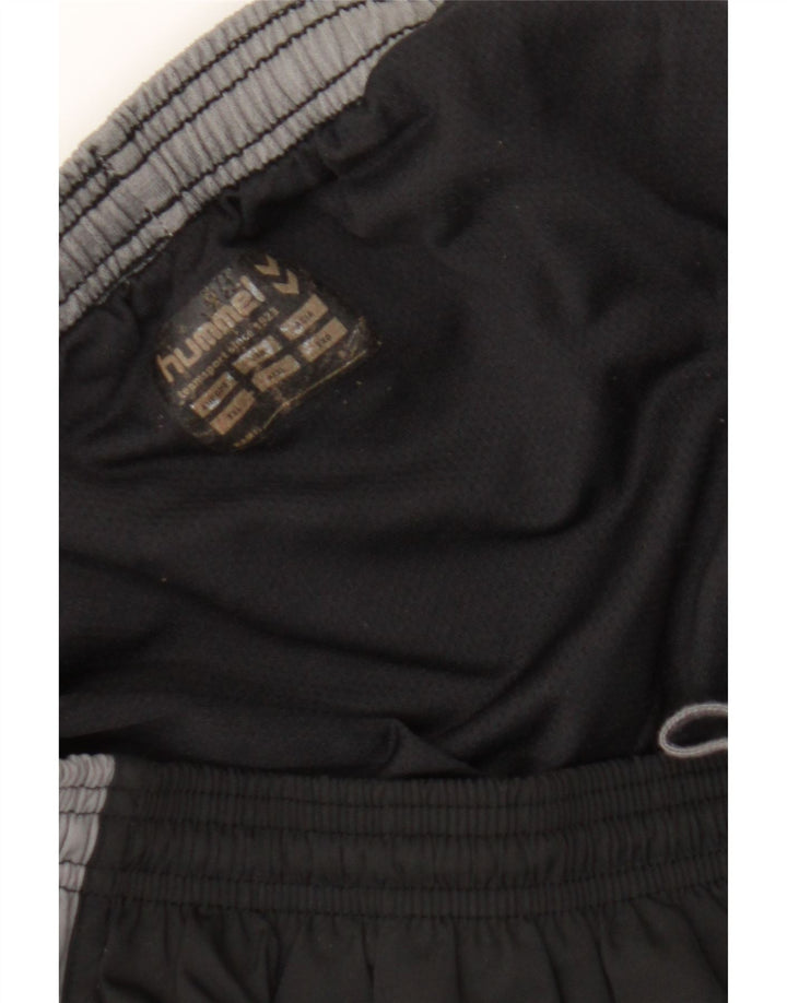 HUMMEL Mens Graphic Sport Shorts 2XL Black Colourblock Vintage Hummel and Second-Hand Hummel from Messina Hembry 
