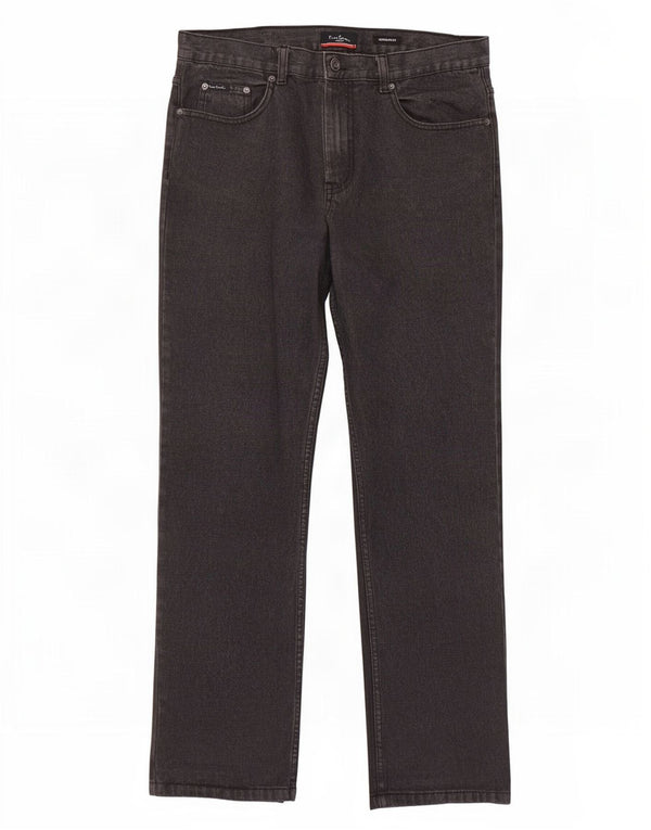 Pierre Cardin Mens Regular Fit Straight Jeans W34 L31 Grey Cotton