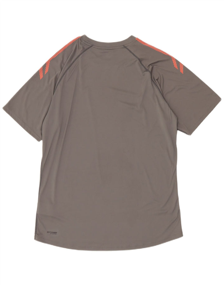 Asics Mens Graphic T-Shirt Top XL Grey Polyester Sports