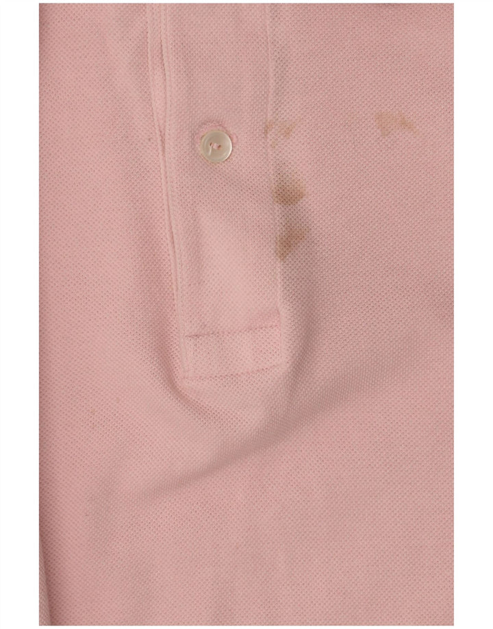 Lacoste Mens Polo Shirt Size 4 Medium Pink Cotton
