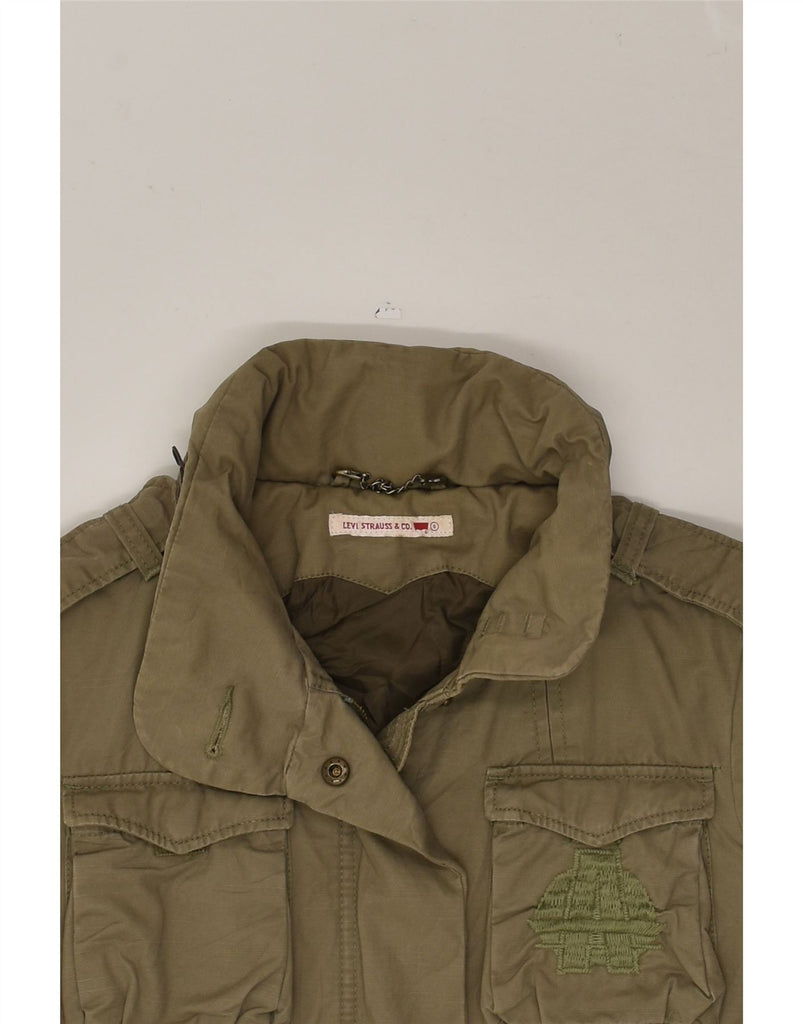 LEVI'S Womens Utility Jacket UK 10 Small Khaki Cotton | Vintage Levi's | Thrift | Second-Hand Levi's | Used Clothing | Messina Hembry 