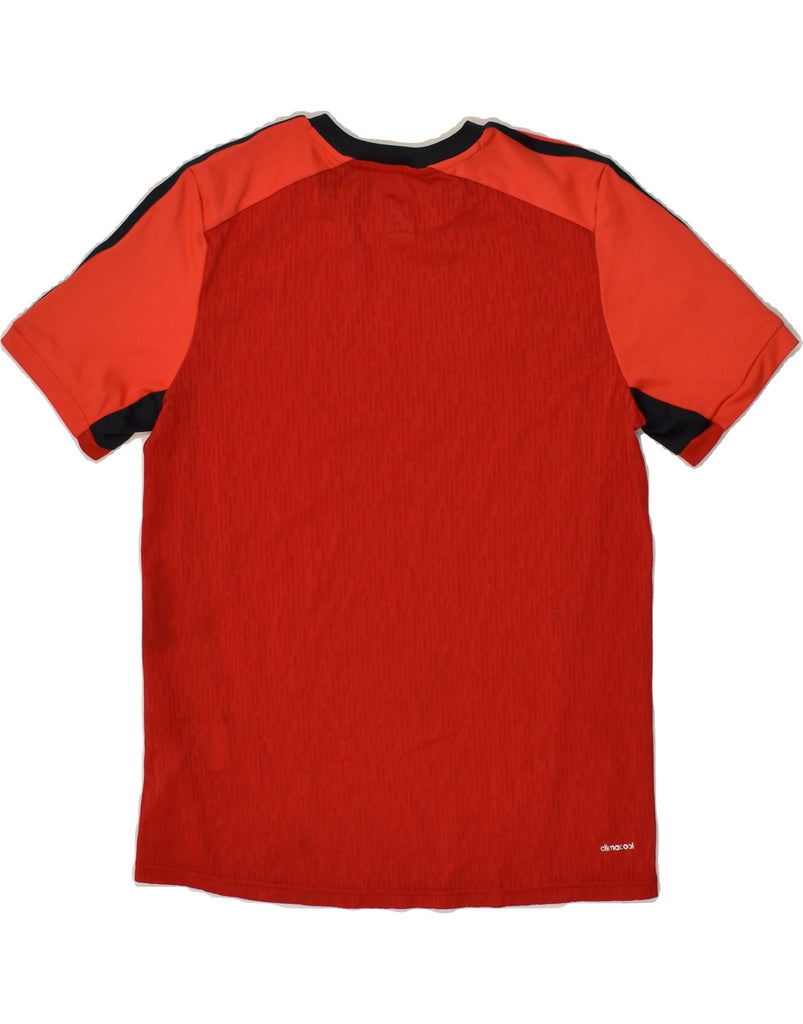 ADIDAS Boys Climacool T-Shirt Top 13-14 Years Red Polyester | Vintage Adidas | Thrift | Second-Hand Adidas | Used Clothing | Messina Hembry 