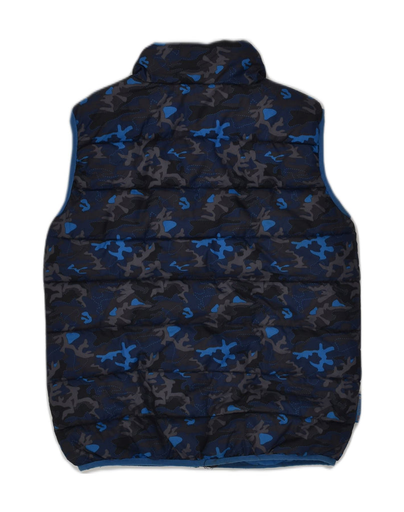 MOUNTAIN WAREHOUSE Boys Padded Gilet 12-13 Years Blue Camouflage Polyester | Vintage Mountain Warehouse | Thrift | Second-Hand Mountain Warehouse | Used Clothing | Messina Hembry 