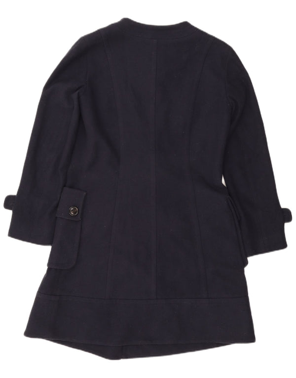 MARLBORO CLASSICS Womens Duffle Coat EU 42 Large Navy Blue Polyester