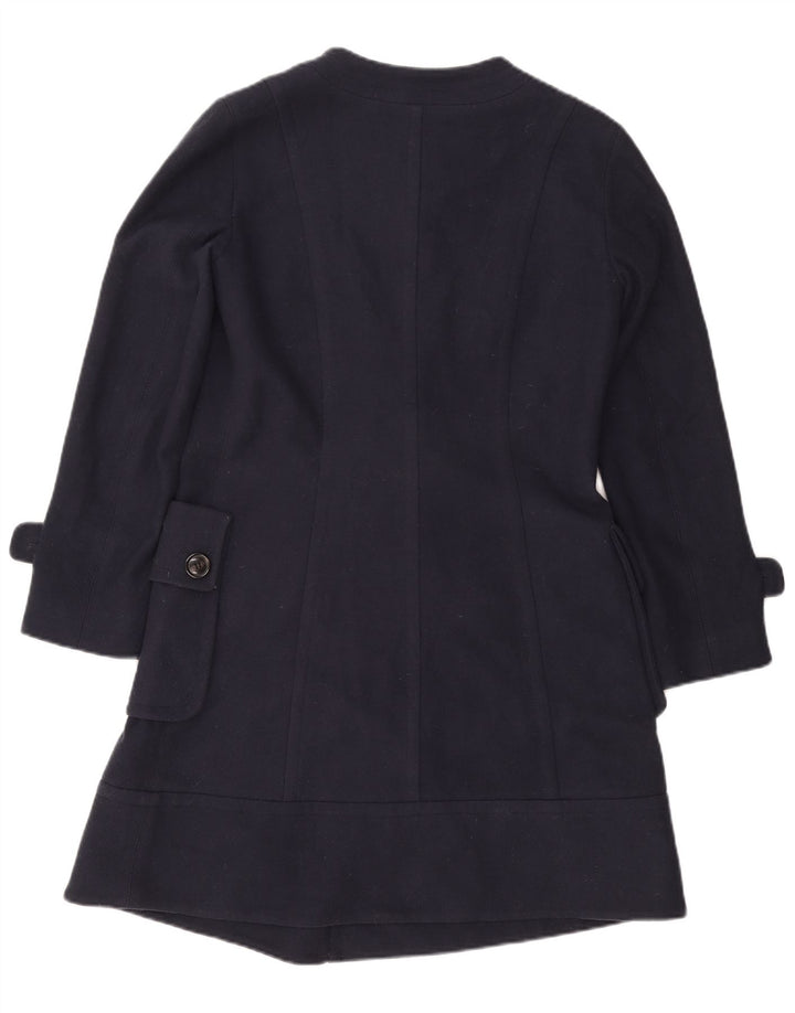 MARLBORO CLASSICS Womens Duffle Coat EU 42 Large Navy Blue Polyester