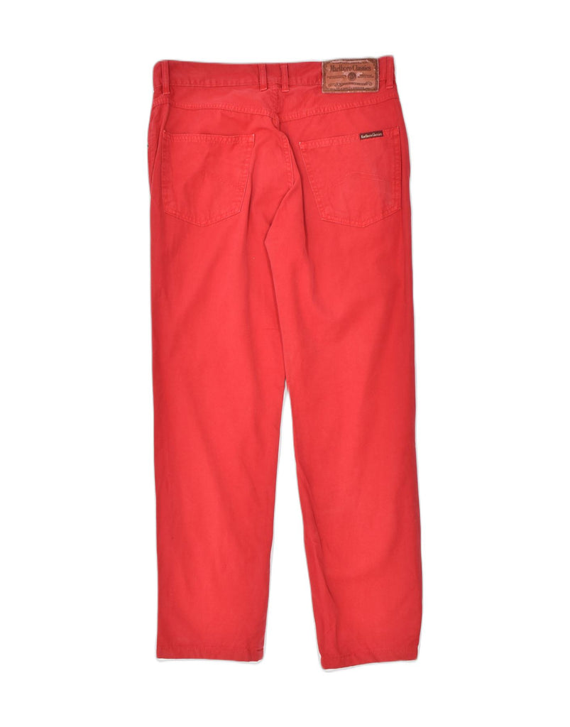 MARLBORO CLASSICS Womens Straight Casual Trousers W32 L28 Red Cotton | Vintage | Thrift | Second-Hand | Used Clothing | Messina Hembry 