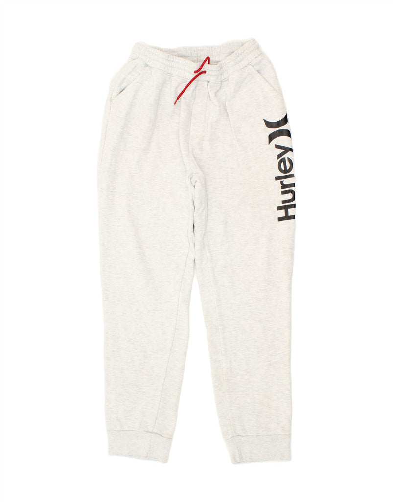 HURLEY Boys Graphic Tracksuit Trousers Joggers 13-14 Years XL Grey Cotton Vintage Hurley and Second-Hand Hurley from Messina Hembry 