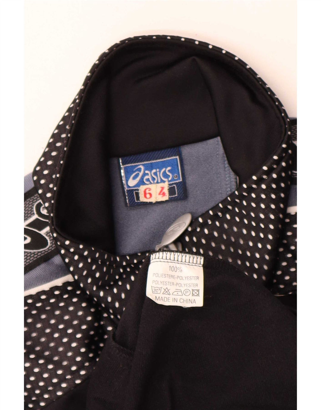 Asics Mens Graphic Tracksuit Top Jacket Medium Black Colourblock Polyester
