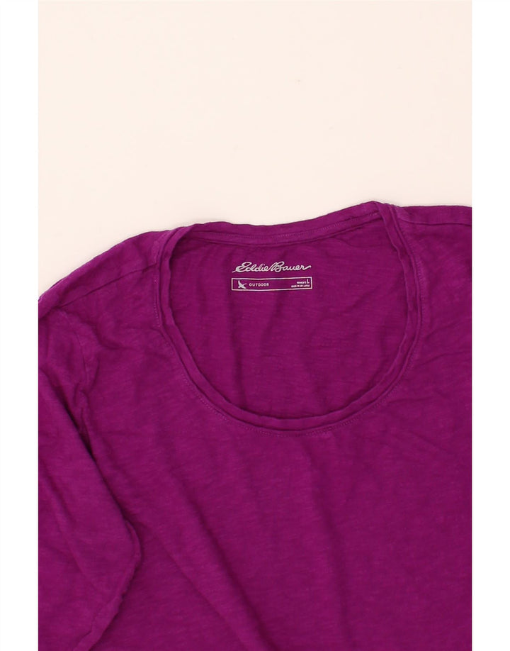 EDDIE BAUER Womens Top Long Sleeve UK 16 Large Purple Cotton Vintage Eddie Bauer and Second-Hand Eddie Bauer from Messina Hembry 