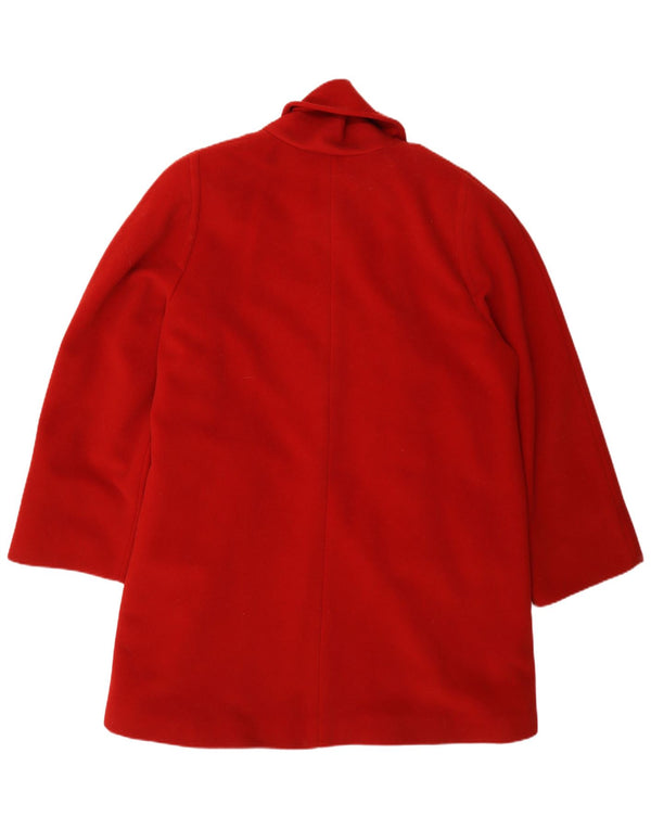 Vintage Womens Overcoat IT 47 XL Red Wool