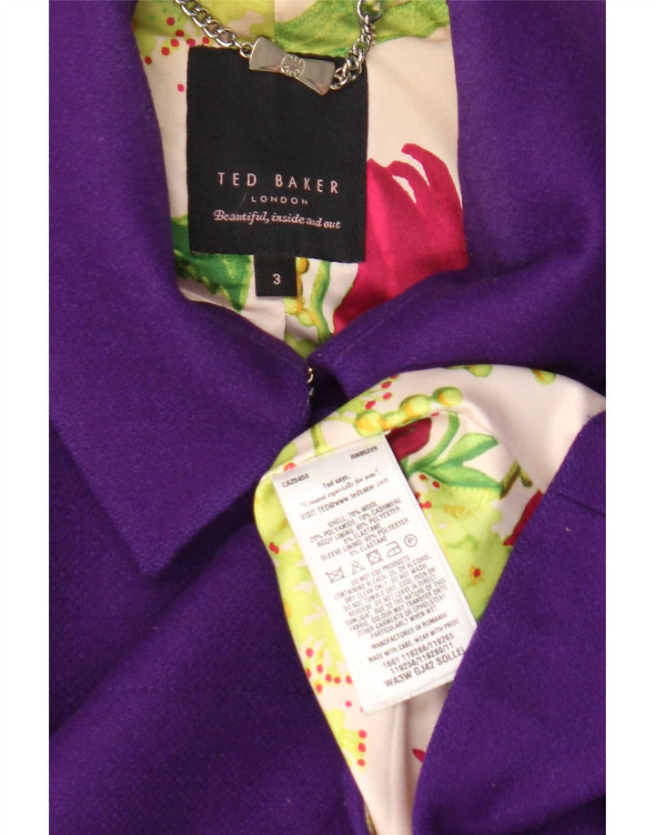 Ted Baker Womens Blazer Jacket Size 3 Medium Purple Wool