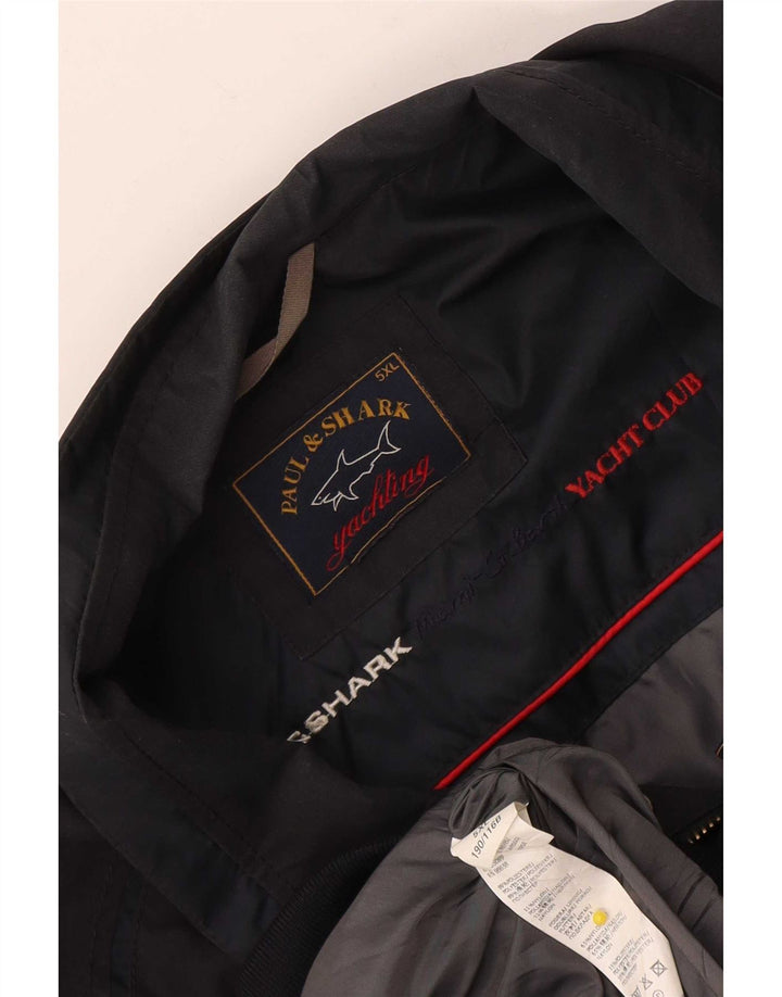 Paul & Shark Mens Utility Jacket UK 50 5XL Black Polyester