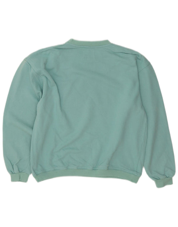 Vagabond Womens Graphic Oversized Sweatshirt Jumper UK 10 Small Turquoise