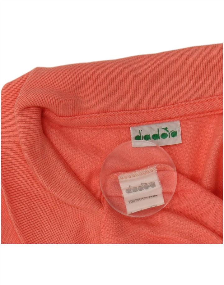 DIADORA Mens Polo Shirt Large Pink Cotton