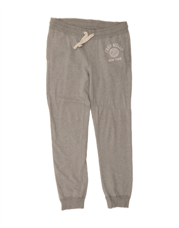 FRED MELLO Mens Tracksuit Trousers Joggers Large Grey Vintage Fred Mello and Second-Hand Fred Mello from Messina Hembry 