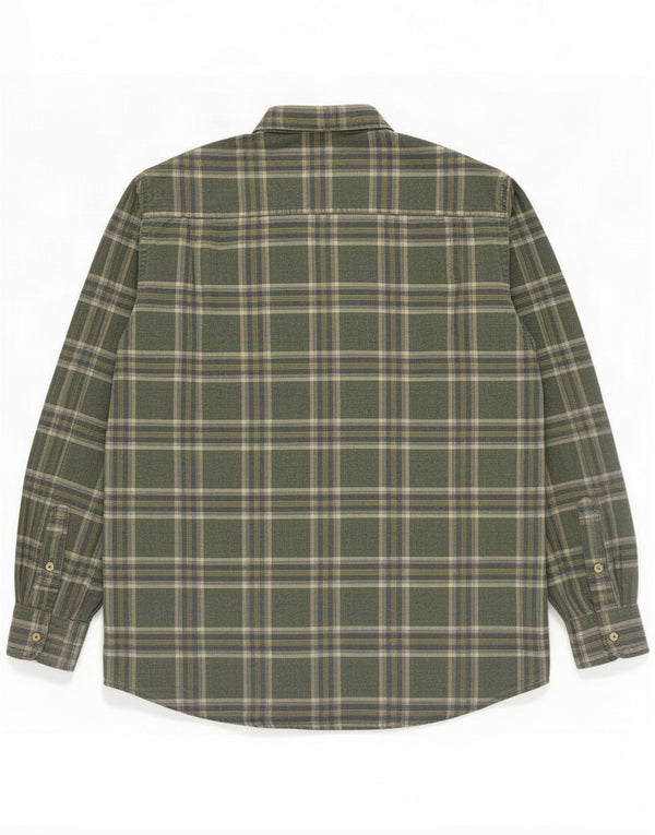 Amerigo Vespucci Mens Flannel Shirt Size 41 Large Green Plaid Classic