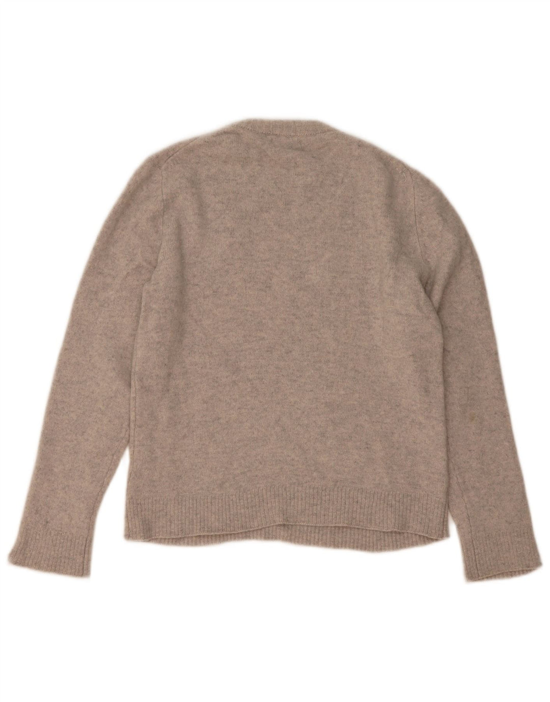 Massimo Dutti Womens Crew Neck Jumper Sweater UK 14 Medium Grey Flecked