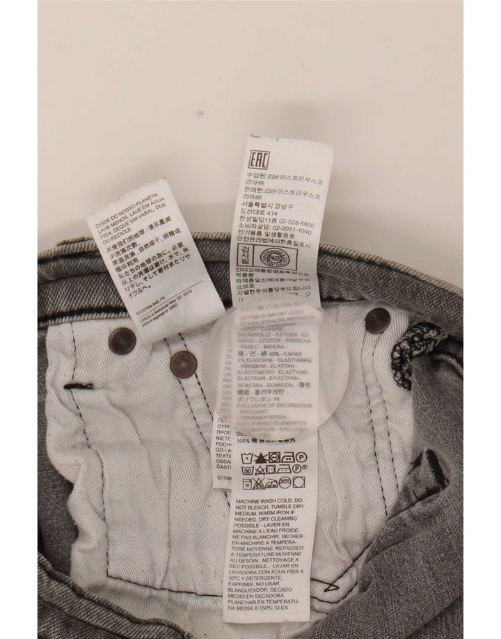 Levi's Mens Slim Jeans W28 L32 Grey Cotton