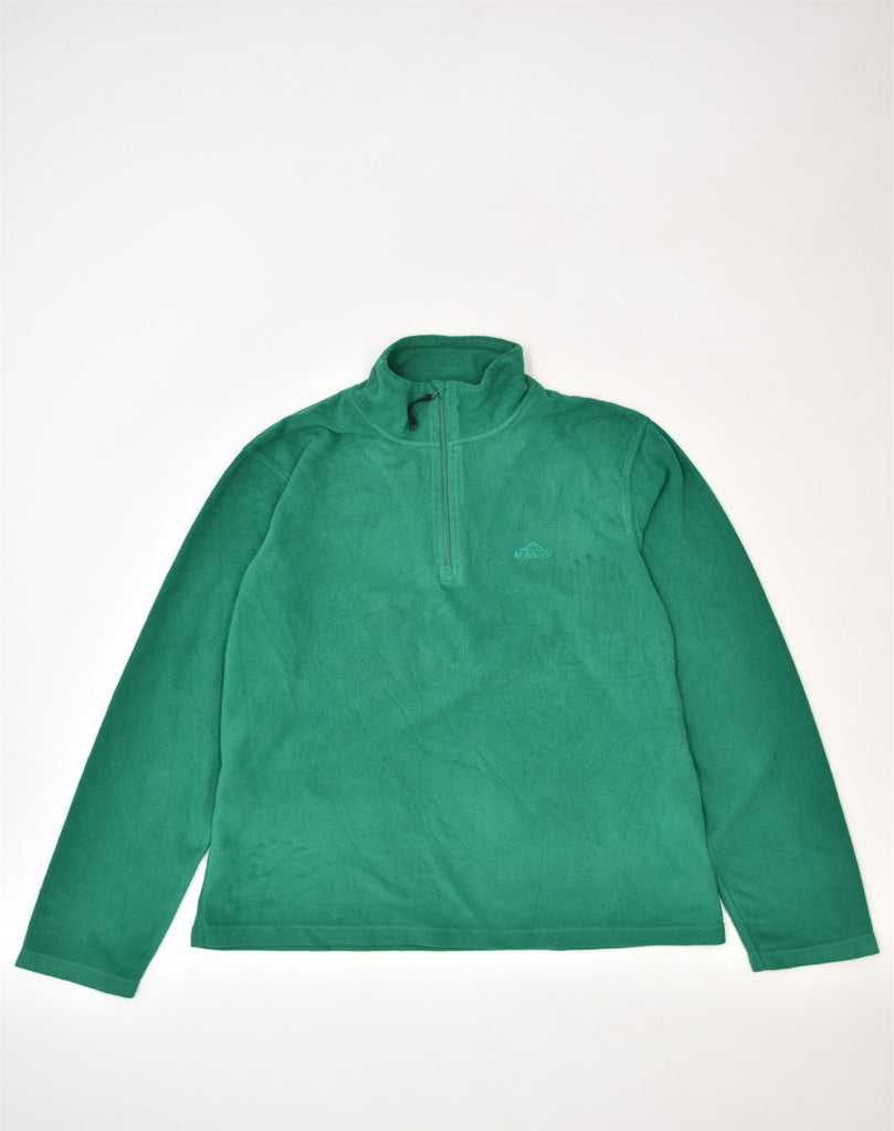 MC KINLEY Mens Fleece Zip Neck Jumper Sweater Small Green Polyester | Vintage | Thrift | Second-Hand | Used Clothing | Messina Hembry 