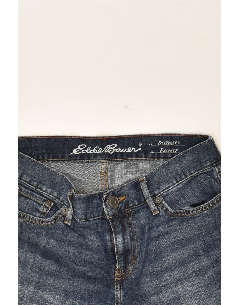 EDDIE BAUER Womens Boyfriend Distressed Straight Jeans W28 L30 Blue Cotton | Vintage Eddie Bauer | Thrift | Second-Hand Eddie Bauer | Used Clothing | Messina Hembry 