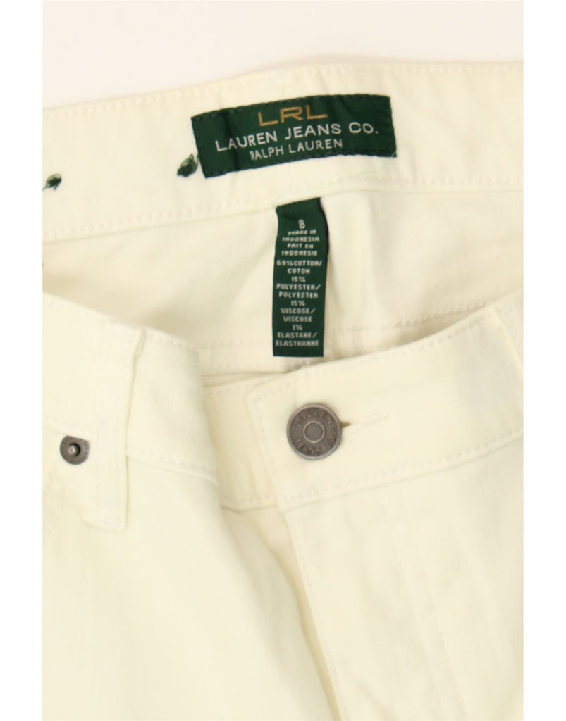 RALPH LAUREN Womens Straight Jeans US 8 Medium W32 L32 Off White Cotton Vintage Ralph Lauren and Second-Hand Ralph Lauren from Messina Hembry 