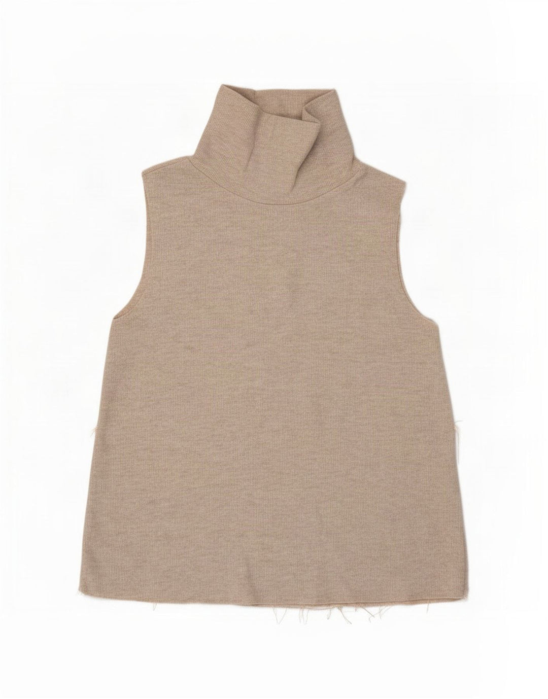 Zara Womens Vest Top UK 12 Medium Beige Polyester