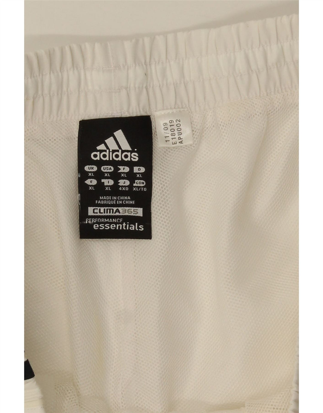 Adidas Mens Clima 365 Sport Shorts XL  White Polyester