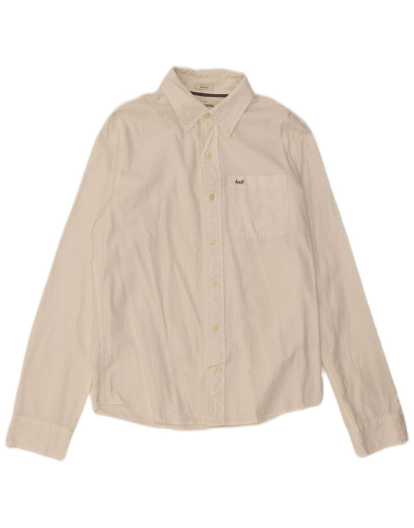 Abercrombie & Fitch Mens Muscle Shirt Large White Cotton