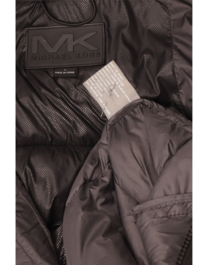 Michael Kors Mens Hooded Padded Coat UK 40 Large Black Polyester