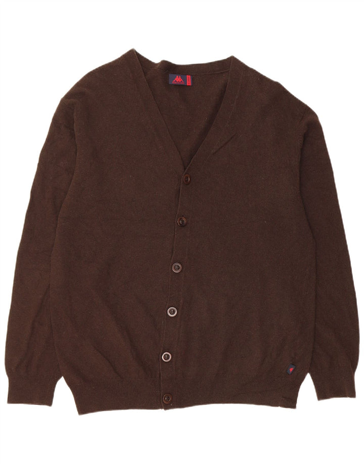 Kappa Mens Cardigan Sweater XL Brown