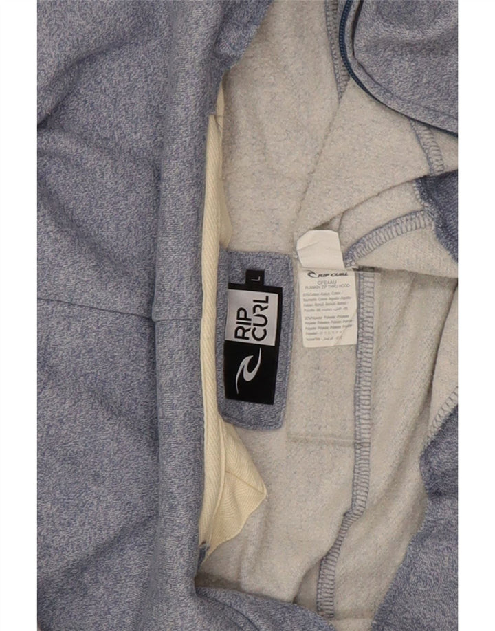 Rip Curl Mens Zip Hoodie Sweater Large Blue Cotton