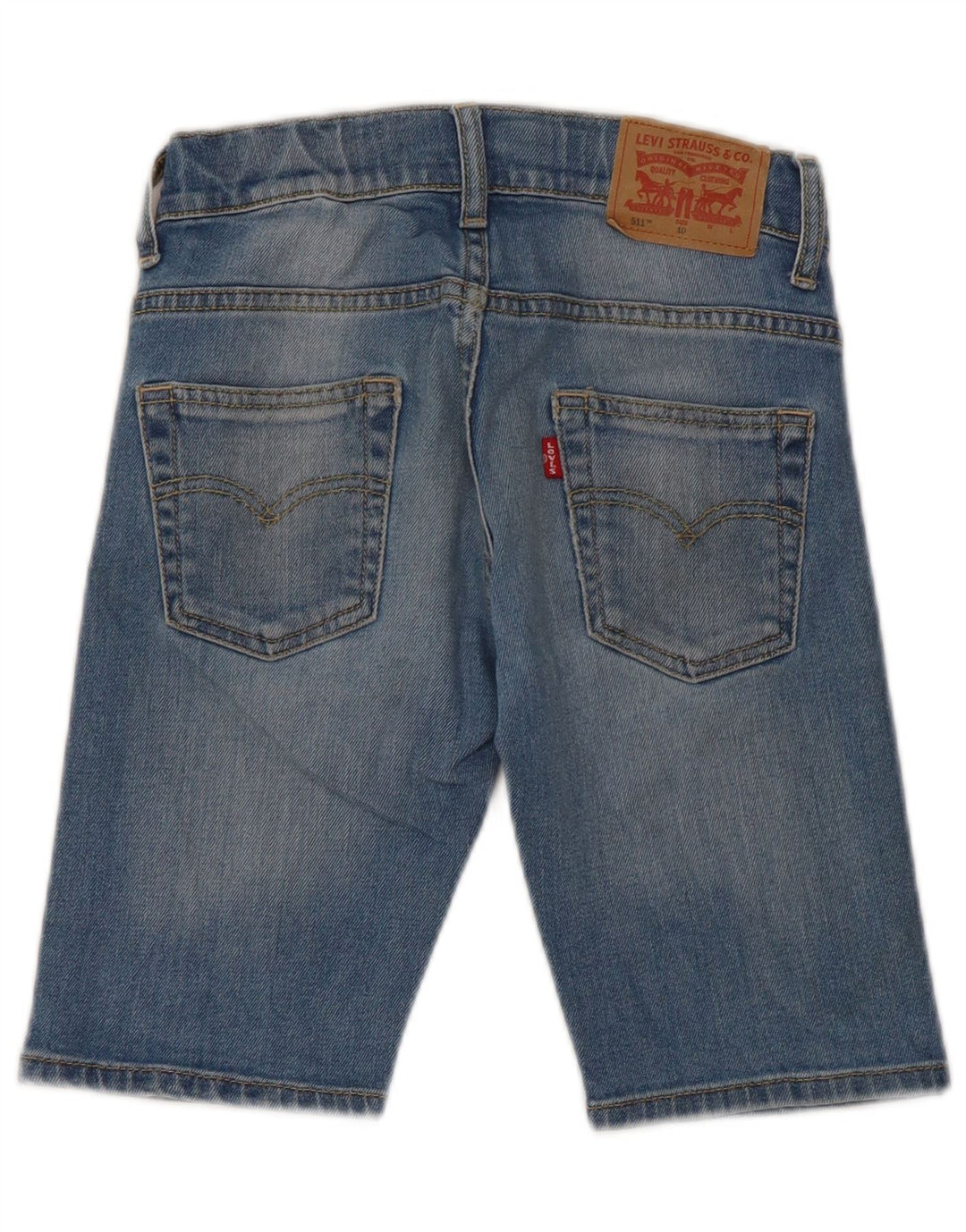 Levi's Boys 511 Slim Denim Shorts 9-10 Years W24 Blue Cotton