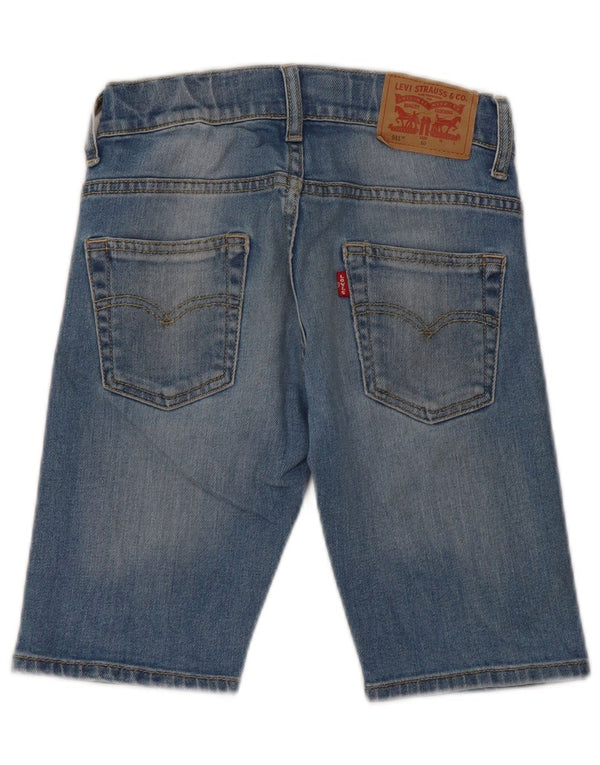 Levi's Boys 511 Slim Denim Shorts 9-10 Years W24 Blue Cotton