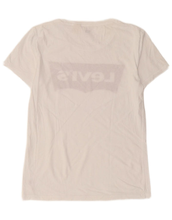 Levi's Womens Graphic T-Shirt Top UK 6 XS White