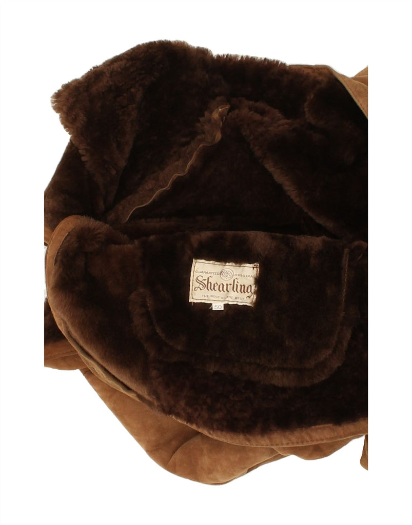 VINTAGE Mens Shearling Jacket IT 50 Large Brown | Vintage Vintage | Thrift | Second-Hand Vintage | Used Clothing | Messina Hembry 